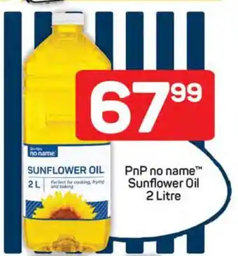 Pick n Pay PnP no name Sunflower Oil 2 Litre offer
