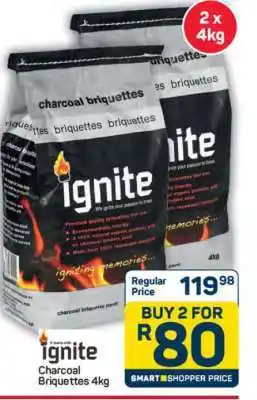 Pick n Pay Hypermarket Ignite Charcoal Briquettes 4kg offer
