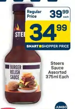 Pick n Pay Steers Sauce Assorted-375ml Each offer