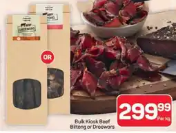Pick n Pay Hypermarket Bulk Kiosk Beef Biltong or Droewors offer