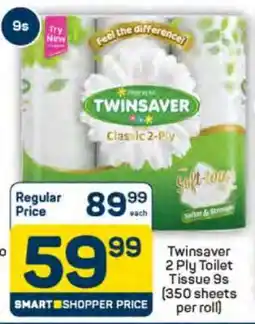 Pick n Pay Twinsaver 2 Ply Toilet Tissue 9s offer