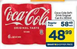 Pick n Pay Hypermarket Coca-Cola Soft Drink Original Can 6 x 300ml offer