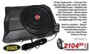 AutoZone RA 10-Inch Subwoofer 250W RMS Power With Remote Bass Control REF.RAAS101 offer