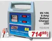 AutoZone Auto Kraft 6V-12V 8 Amp Battery Charger LED FED.BCH8 offer