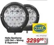 AutoZone Hella Spotlamp LED Set + Wiring E-Approved HEL.VF63062-Per Set offer