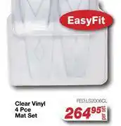 AutoZone Clear Vinyl 4 Pce Mat Set FED.LS2006CL-Per Set offer