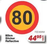 AutoZone 80Km Sticker Reflective FED.80KM offer