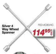 AutoZone Silver 4 Way Wheel Spanner FED.VIC80/4C offer