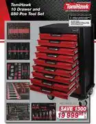 AutoZone Tomi Hawk 10 Drawer & 850 Pce Tool Set FED.AKT47117-Per Set offer