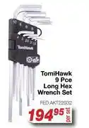 AutoZone Tomi Hawk 9 Pce Long Hex Wrench Set FED.AKT22932-Per Set offer