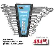 AutoZone Auto Kraft Spanner Set 12 Pce (6-14) + 17/19/22mm FED.SPAN12PCE-Per Set offer