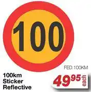 AutoZone 100Km Sticker Reflective FED.100KM offer