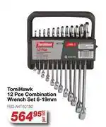 AutoZone Tomi Hawk 12 Pce Combination Wrench Set 6-19mm FED.AKT40180-Per Set offer