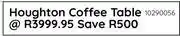 Bradlows Houghton Coffee Table offer
