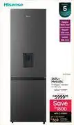 Bradlows Hisense 263Ltr Metallic Fridge Freezer H370BIT-WD 10278367 offer