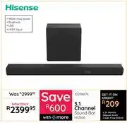 Bradlows Hisense 3.1 Channel Soundbar HS3100 10298676 offer