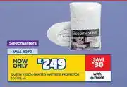 Russells Sleepmasters Queen 152cm Quilted Mattress Protector offer