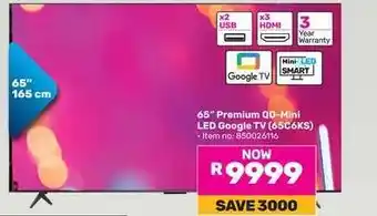 Game 65 Premium QD-Mini LED Google TV (65C6KS) offer