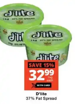 Checkers D'lite 37% Fat Spread offer
