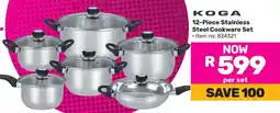 Game Koga Stainless Steel Cookware Set offer