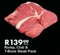 President Hyper Rump, Club & T-Bone Steak Pack offer