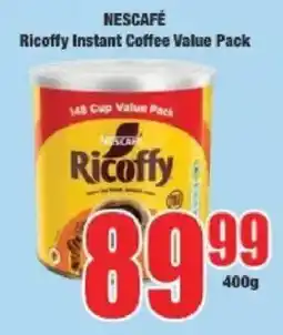 Boxer Nescafé Ricoffy Instant Coffee Value Pack offer