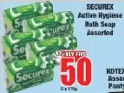 Boxer Securex Active Hygiene Bath Soap Assorted offer