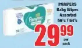 Boxer Pampers Baby Wipes Assorted offer