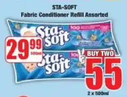 Boxer Sta-soft Fabric Conditioner Refill Assorted offer