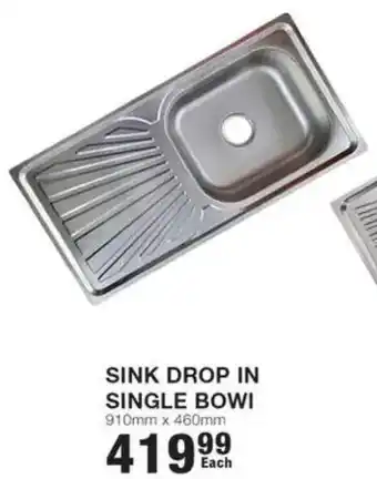Build It Sink drop in single bowl offer