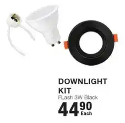 Build It Downlight Kit FLash 3W Black offer