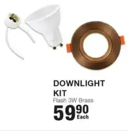 Build It Downlight Kit Flash 3W Brass offer