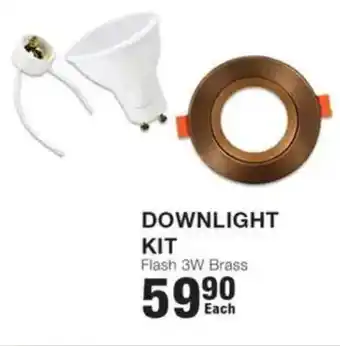 Build It Downlight Kit Flash 3W Brass offer