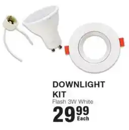 Build It Downlight Kit Flash 3W White offer