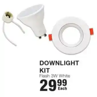 Build It Downlight Kit Flash 3W White offer