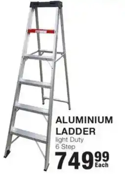 Build It Aluminium ladder light duty 6 step offer