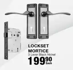 Build It Lockset Mortice 3 Lever Black Nickel offer