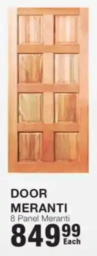 Build It Door Meranti 8 Panel offer