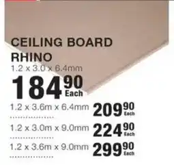 Build It Ceiling board rhino offer
