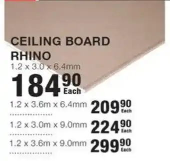 Build It Ceiling board rhino offer