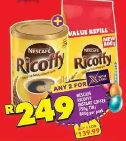 Shoprite Nescafé ricoffy instant coffee tin offer
