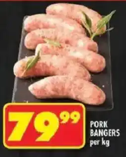 Shoprite Pork bangers offer