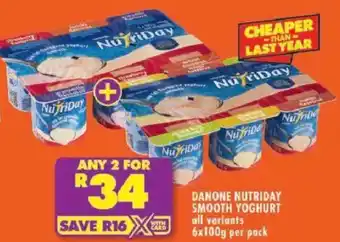 Shoprite Danone nutriday smooth yoghurt offer