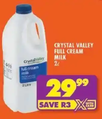 Shoprite Crystal valley full cream milk offer