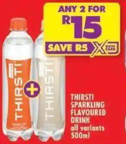 Shoprite Thirsti sparkling flavoured drink offer