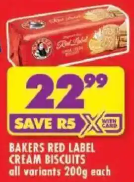 Shoprite Bakers red label cream biscuits offer
