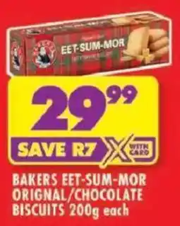 Shoprite Bakers eet-sum-mor orignal/ chocolate biscuits offer