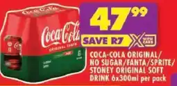 Shoprite Coca-cola original/ no sugar/ fanta/ sprite/ stoney original soft drink offer