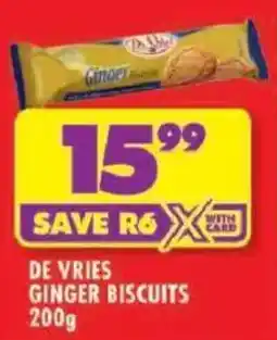 Shoprite De vries ginger biscuits offer