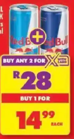 Shoprite Red bull energy drink offer